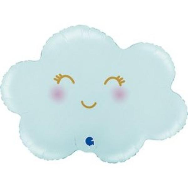 Blue Pastel Cloud Shape Foil Balloon - 76cm
