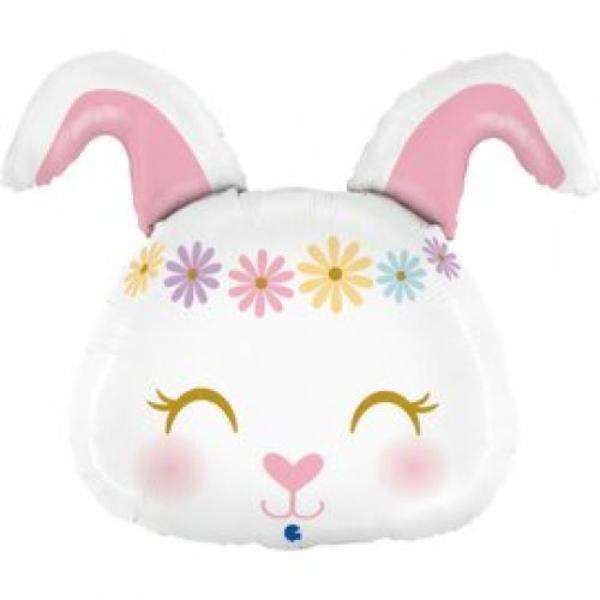 Hippie Bunny Shape Foil Balloon - 78cm