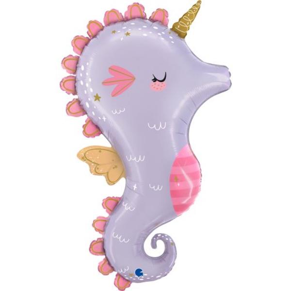Magical Seahorse Shape Foil Balloon - 106cm
