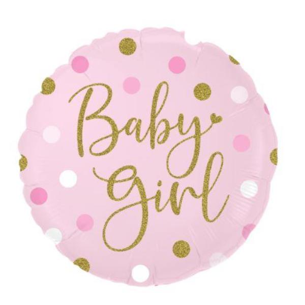 Sparkling Holographic Baby Girl Dots - 45cm