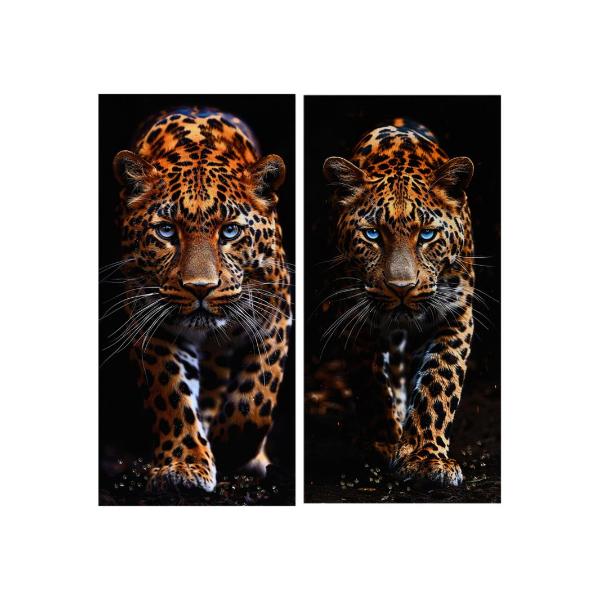 Acrylic Art Diamanté Leopard - 50cm x 100cm