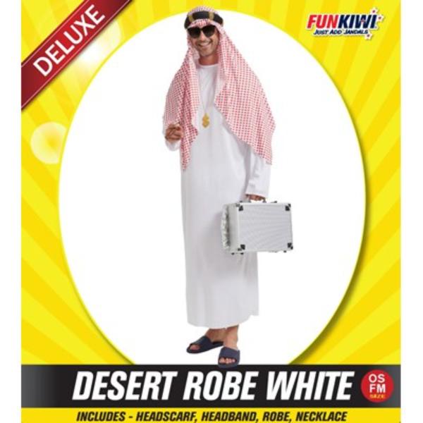 Deluxe White Arab Sheikh Costume - OSFM