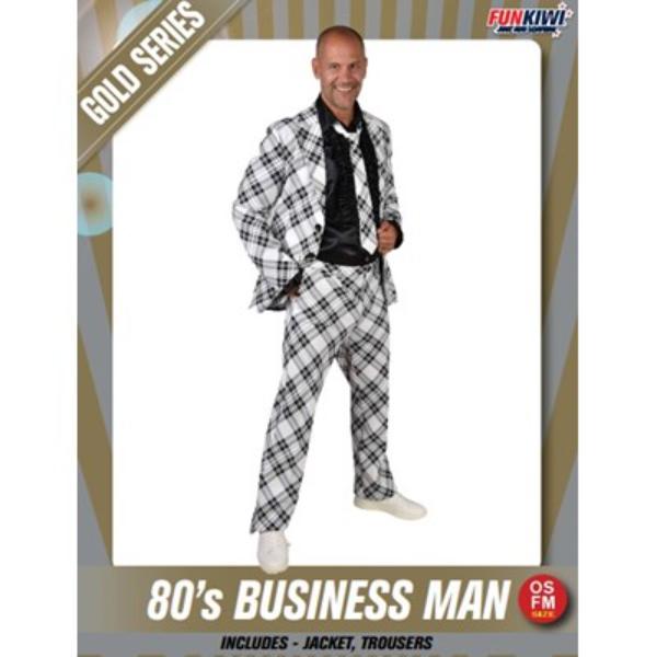 Gold 80s Business Man Costume - OSFM