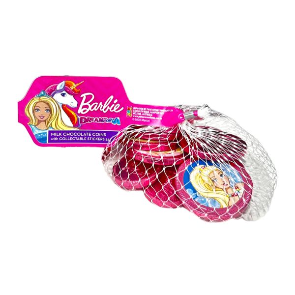 Barbie Milk Chocolate Coins - 55g