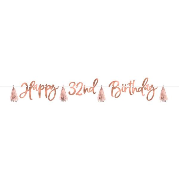 Blush Customize It Birthday Foil Banner Kit - 274cm