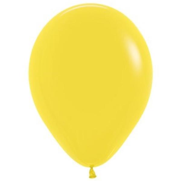 50 Pack Sempertex Fashion Yellow Latex Balloons - 12cm