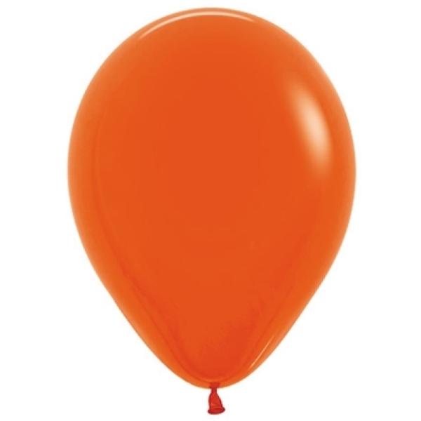 50 Pack Sempertex Fashion Orange Latex Balloons - 12cm
