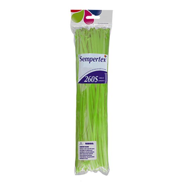 50 Pack Sempertex Fashion Lime Green Modelling Latex Balloons