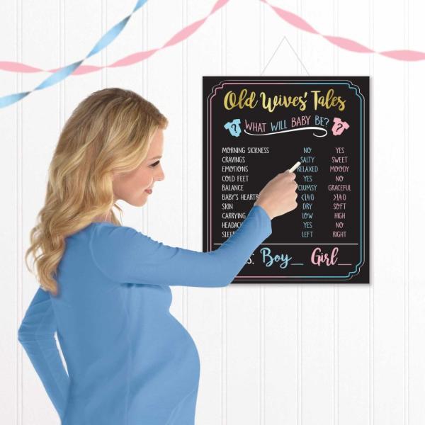 25 Pack Gender Reveal Old Wives Tales What Will Baby Be Game - 40cm x 32cm