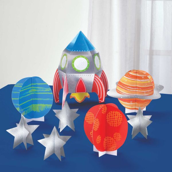 3D Blast Off Birthday Table Decorating Kit