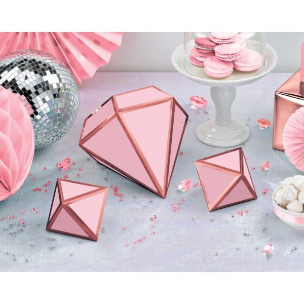 3 Pack 3D Blush Wedding Table Foil Decorations