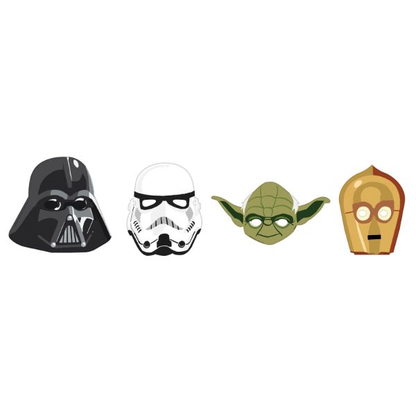 8 Pack Star Wars Galaxy Paper Masks