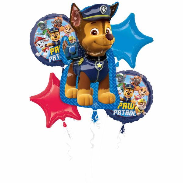 5 Pack Paw Patrol Bouquet Foil Balloons. - 45cm