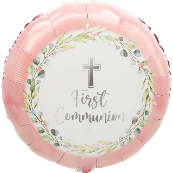 Pink HX My First Communion Foil Balloon - 45cm