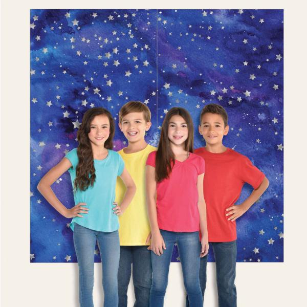 2 Pack Galaxy Photo Backdrop Scene Setter - 82cm x 165cm