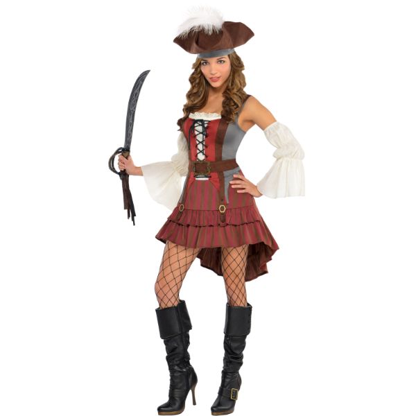 Women Pirate Castaway Costume - Size 8 - 10