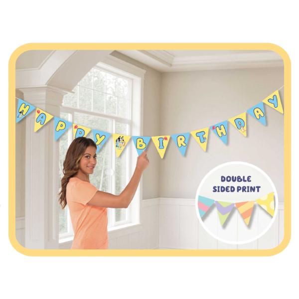 Bluey Bunting Paper Banner - 4.57m