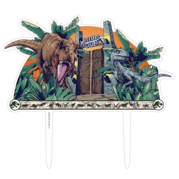 Jurassic Into The Wild Acrylic Cake Topper - 14cm x 17cm