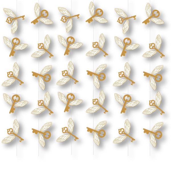 6 Pack Harry Potter Flying Key String Decoration - 13.5cm x 10.5cm x 14cm x 10.5cm