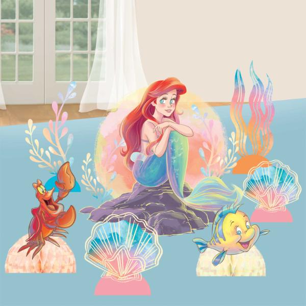 7 Pack The Little Mermaid Table Decorating Kit - 39.6cm x 37.8cm x 9.1cm x 8.1cm