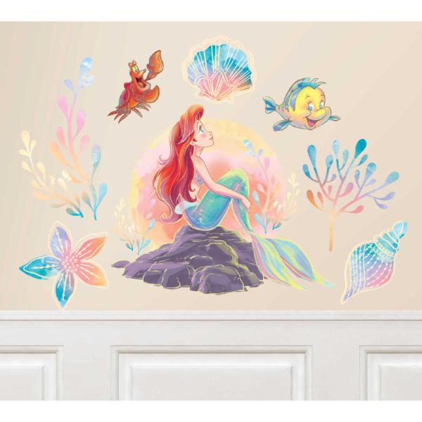 8 Pack The Little Mermaid Wall Decoration Kit - 42.4cm x 35.8cm - 15.2cm x 14.2cm
