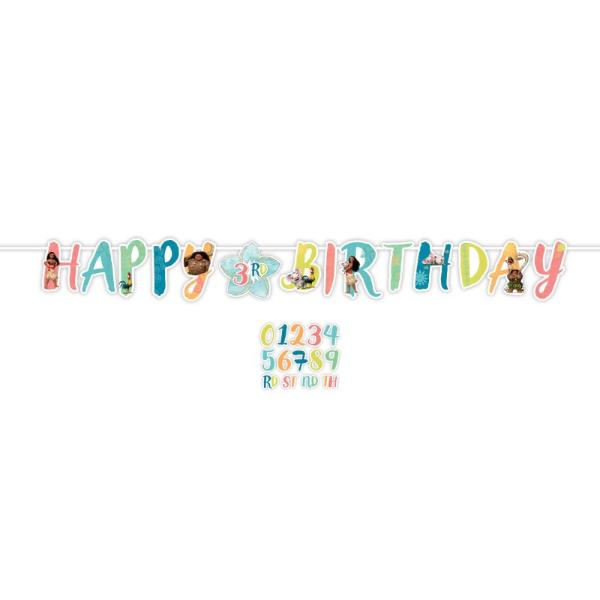 8 Pack Moana Add An Age Letter Banner
