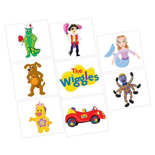 8 Pack The Wiggles Party Tattoo Favors