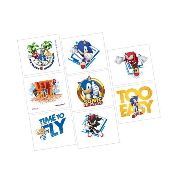 12 Pack Sonic The Hedgehog Tattoos