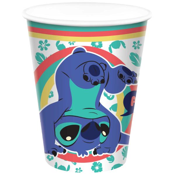 8 Pack Lilo & Stitch Paper Cups - 266ml