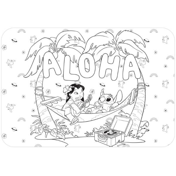 8 Pack Lilo & Stitch Colour In Placemat - 29.7cm x 40.6cm