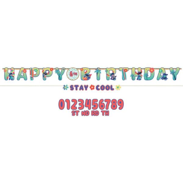 Lilo & Stitch Jumbo Add An Age Banner - 320cm x 1cm x 182cm
