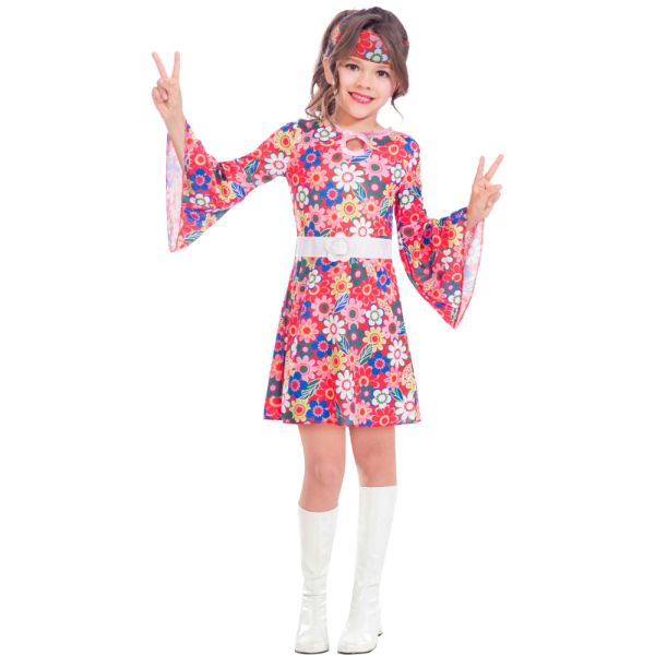 Miss 60s Girl Costume - 8 - 10 Years
