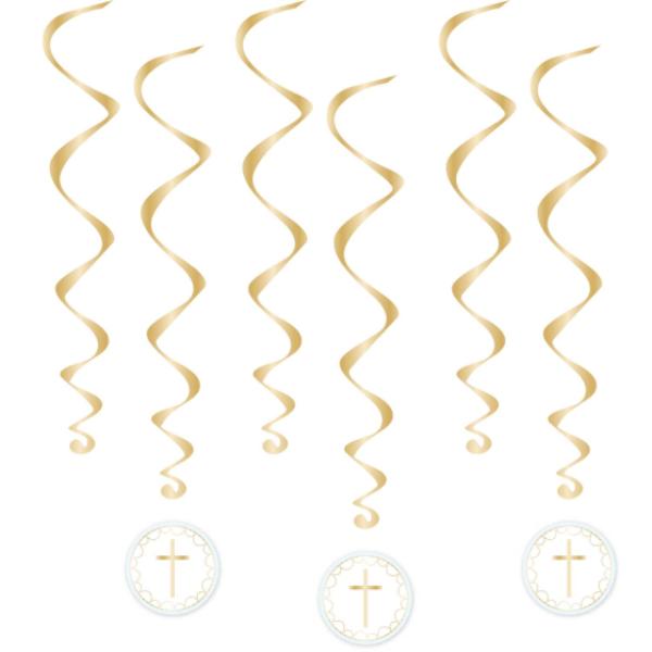 Botanical Celebration Blue Swirls Hanging Decorations