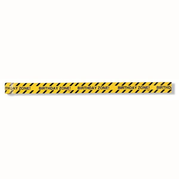 Big Dig Construction Birthday Zone Warning Tape - 13.7m