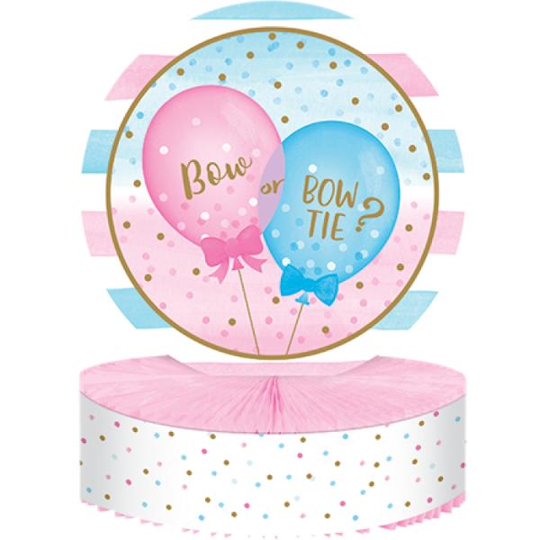 Gender Reveal Balloons Centrepiece Honeycomb - 30cm x 23cm