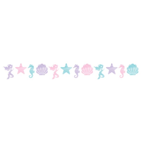 Mermaid Shine Iridescent String Banner - 15cm x 147cm