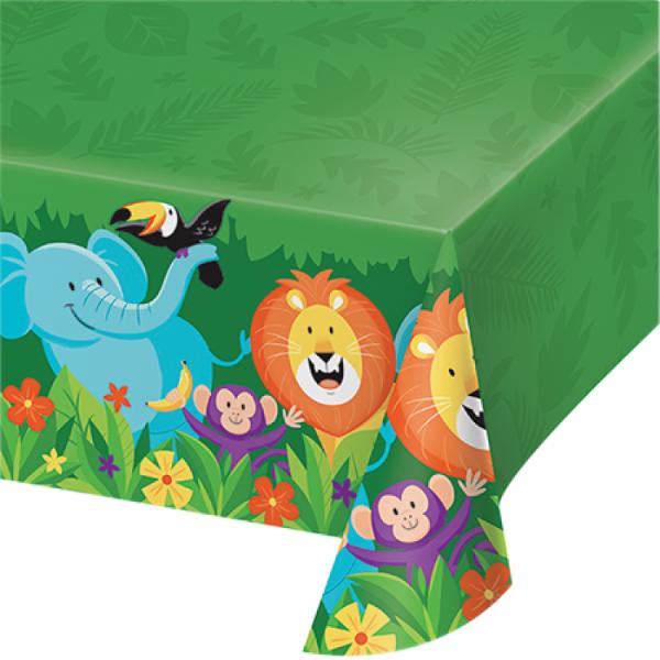 Reusable Jungle Safari All Over Print Tablecover - 137cm x 259cm