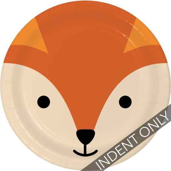 8 Pack Animal Fox Face Luncheon Plates
