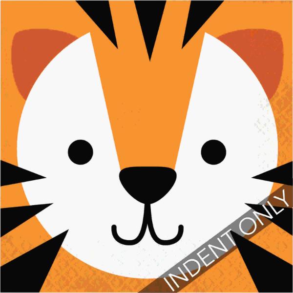16 Pack Animal Tiger Face Luncheon Napkins