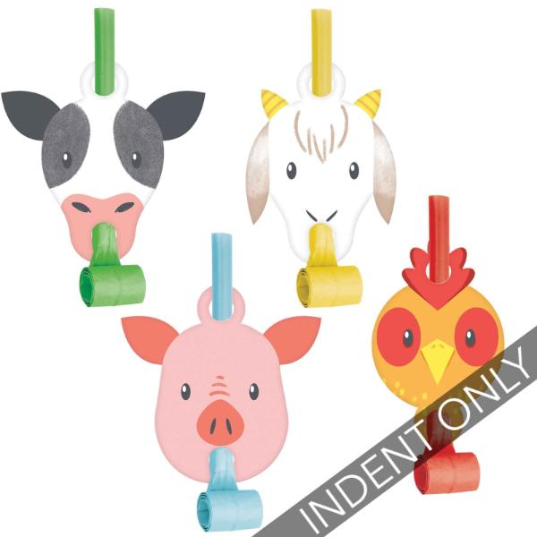 8 Pack Farm Animals Blowouts