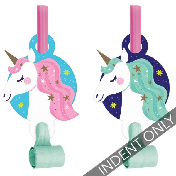 8 Pack Unicorn Galaxy Blowouts With Medallion