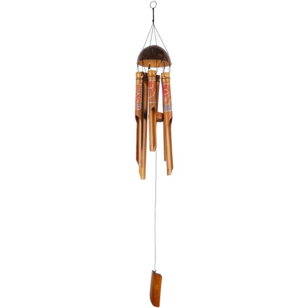 6 Tube Indonesian Dot Design Bamboo Wind Chime