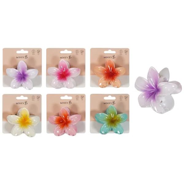 2 Tone Frangipani Claw Clip - 8cm