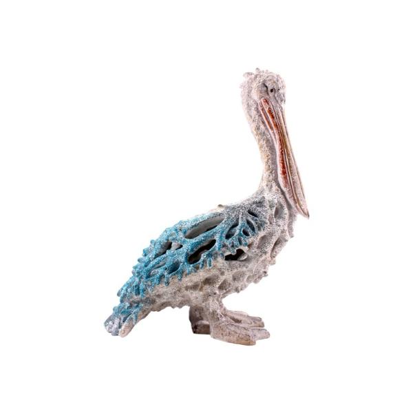 Standing Pelican With Coral - 35cm