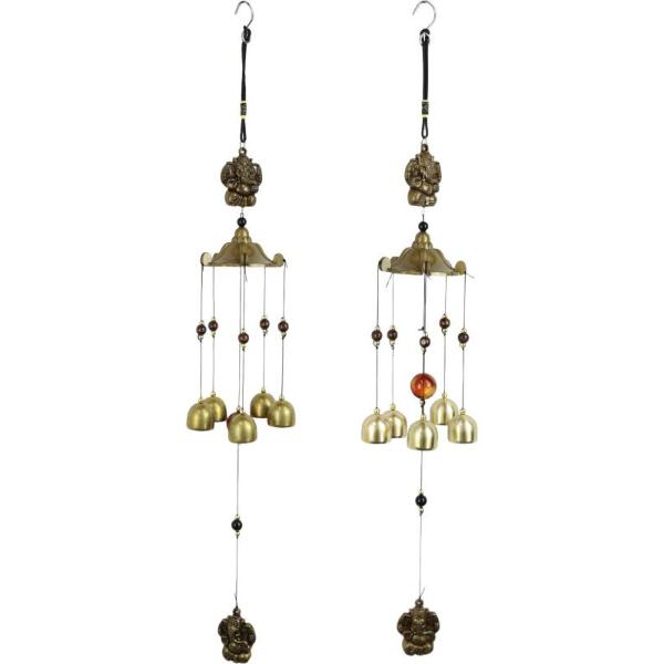 Garden With Gold Bell Wind Chime - 55cm