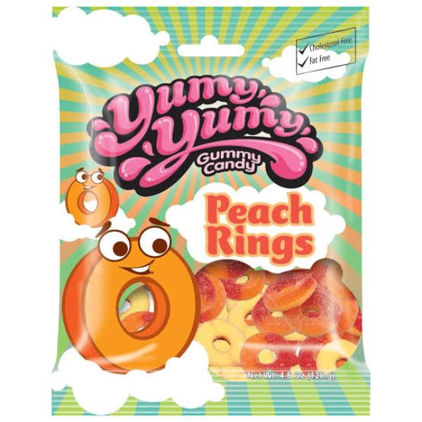 Yumy Yumy Peach Rings Gummy - 128g