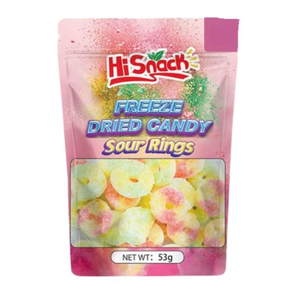 Hi Snack Sour Rings Freeze Dried Candy - 53g