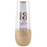 Load image into Gallery viewer, Gold Glitter 18 Stemless Champagne Glass - 180ml
