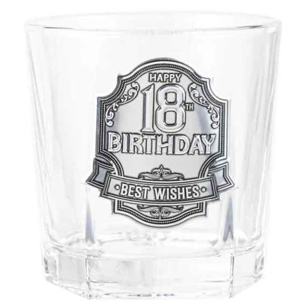 18 Badge Whisky Glass