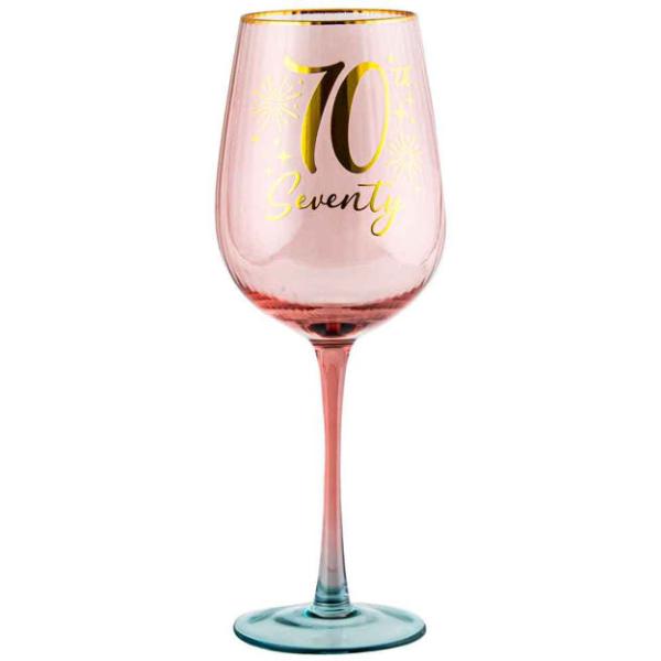 70th Fluted Stemless Glass - 400ml